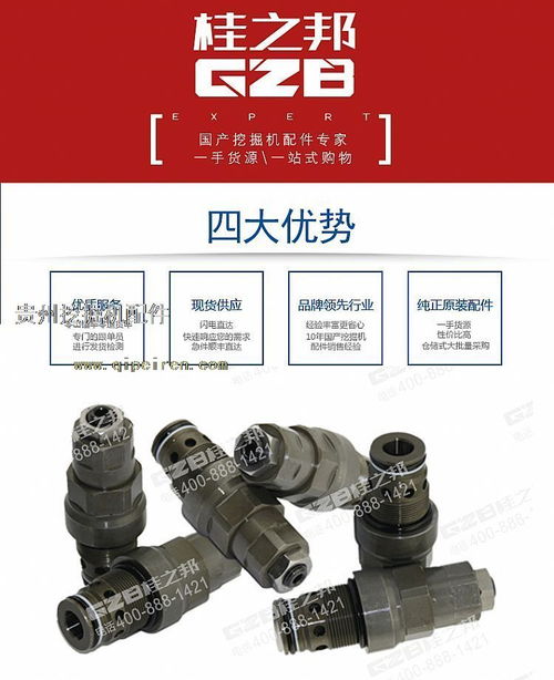 三一挖掘機配件 旁通溢流閥52090420 119260075578圖片